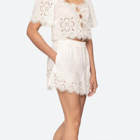 Sea - Babette Eyelet Pull-on Shorts