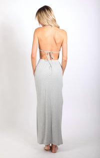 Rusty Quincy Slip Maxi Dress in grey heather - women's dress - alternate view
