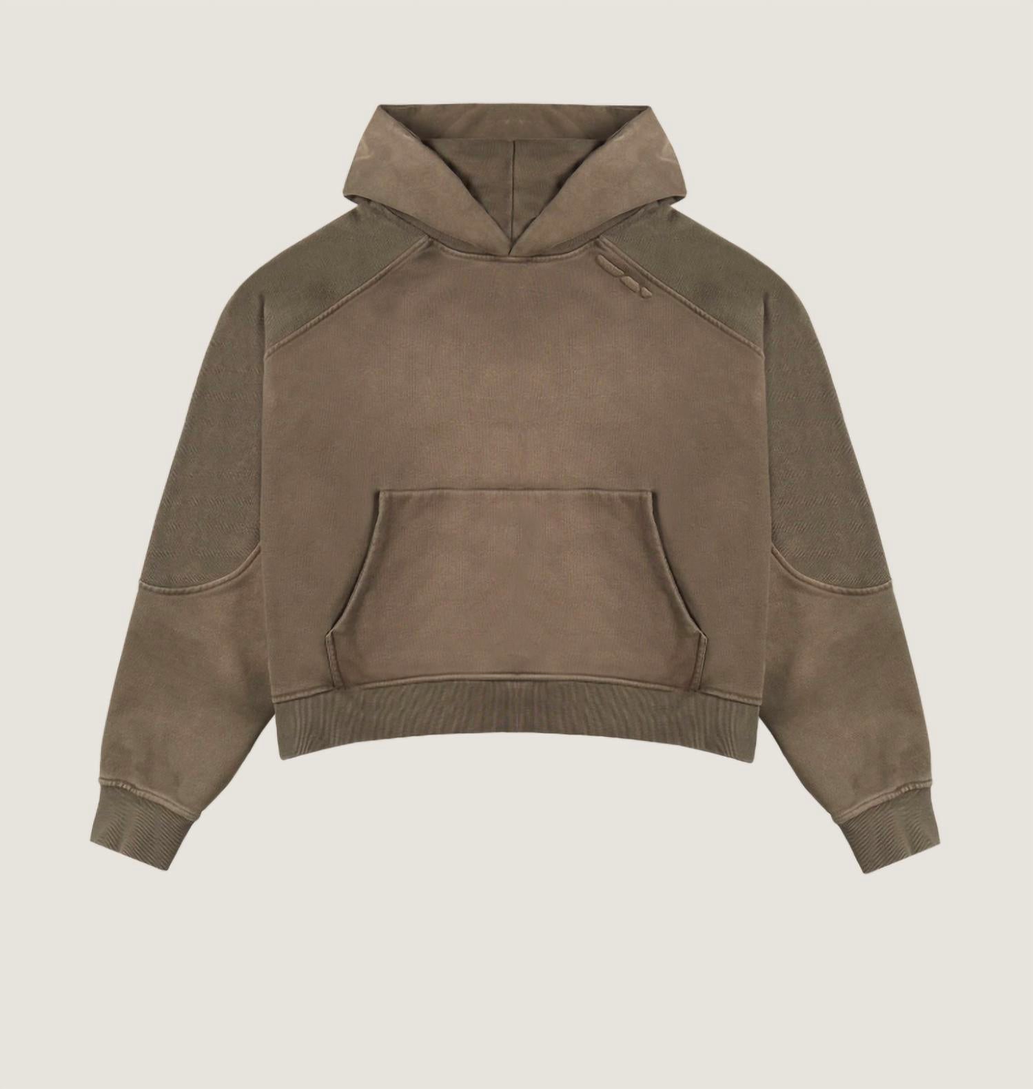 Trendt Vision Pullover Hoodie in mud - men's shirt - detail view