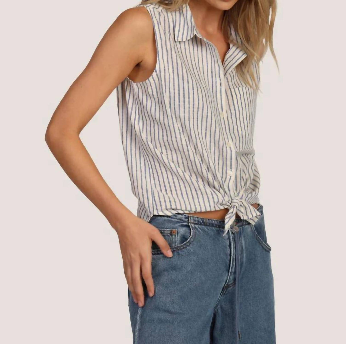 Dylan - Whitney Sleeveless Tie Front Top