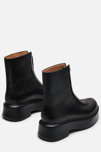 STEVE MADDEN Women's Zipper Detail Bootie in black - women's shoe - detail view