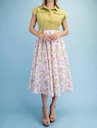 Gigio - Half Button Midi Dress