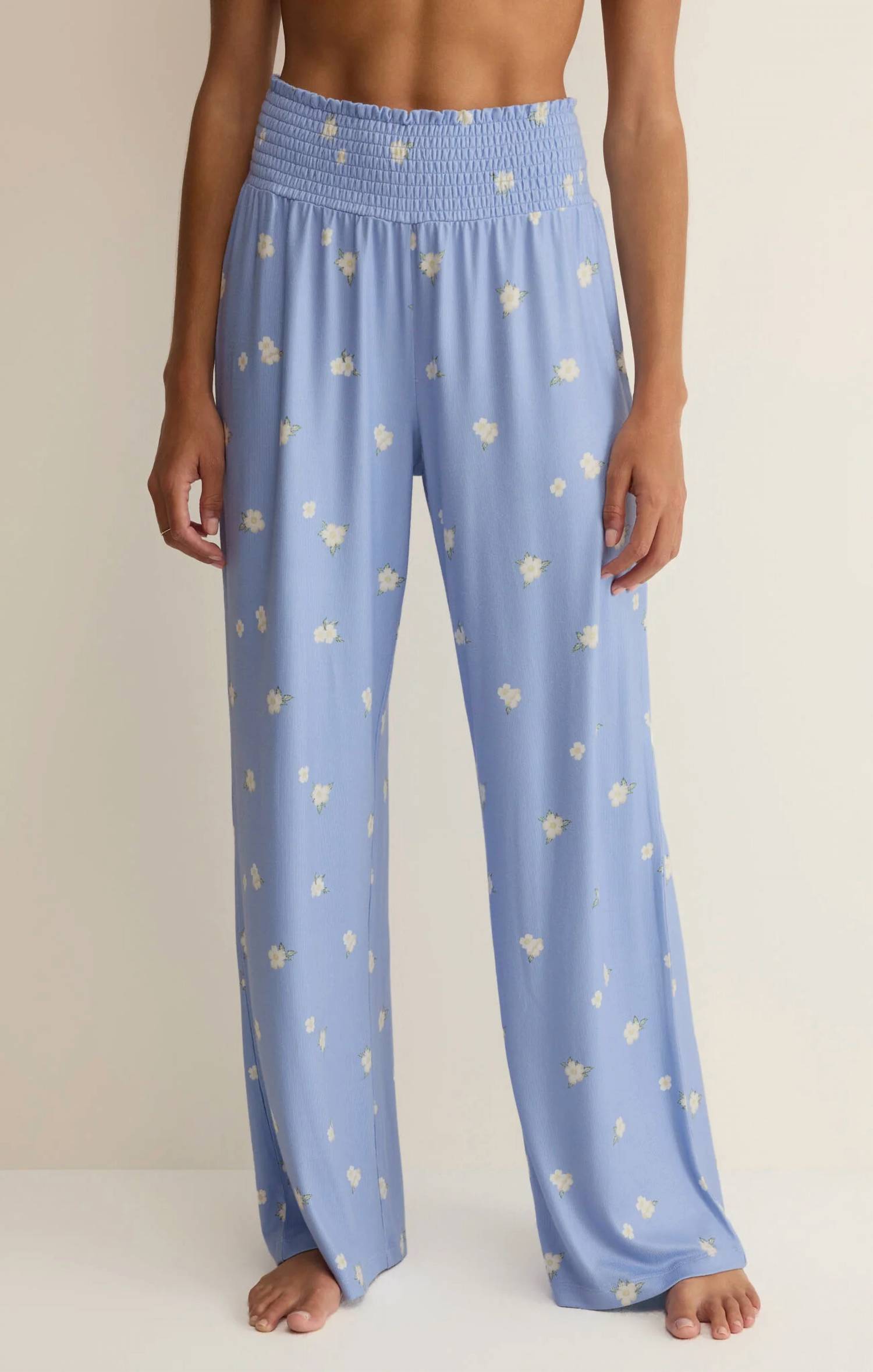 Z Supply - Dawn Floral Smocked Wide Leg Lounge Pants