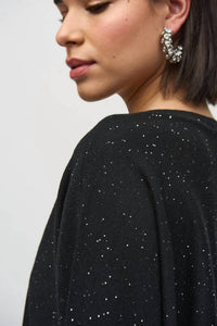 Joseph Ribkoff - Women's Sequined Long Sleeve Boxy Top