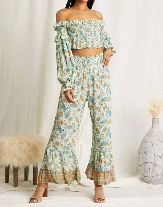 Scandal Italy - Maia Paisley Bell Bottom Pants