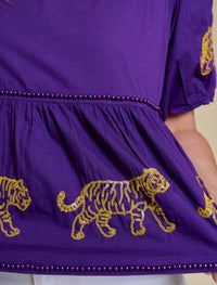 Stewart Simmons - The Puff Sleeve Peplum Top Lsu