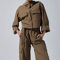 HEROINE SPORT Ava Cropped Jacket in safari - women's jacket - alternate view