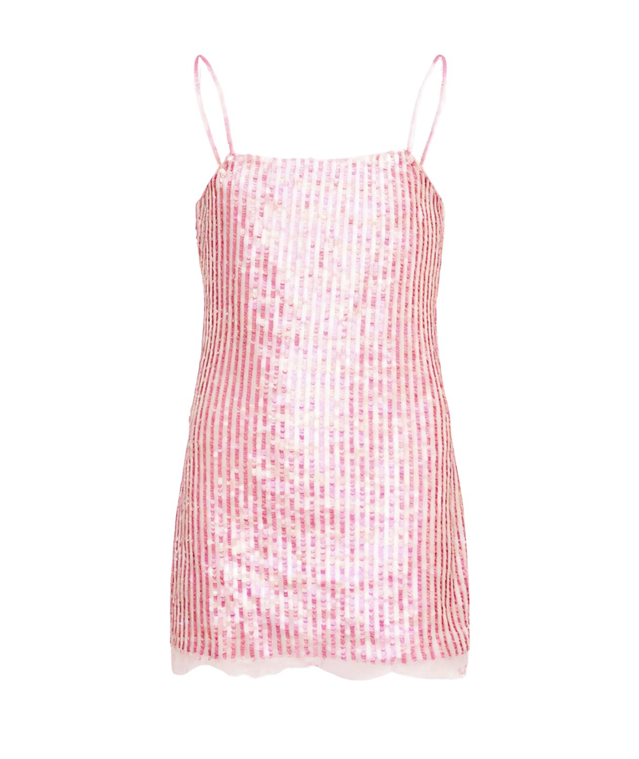 LoveShackFancy Girl's Sylvania Dress in pink cosmo sparkle - kids' dress - view 5