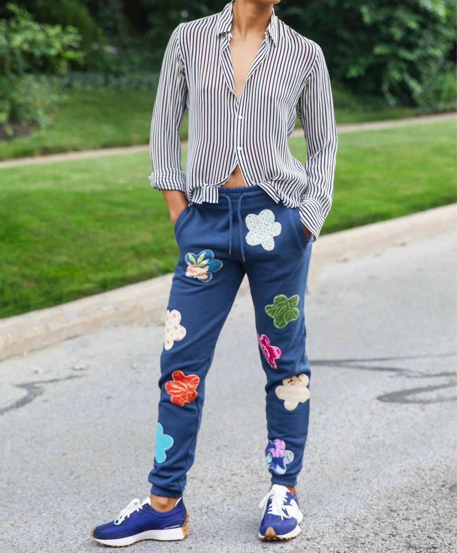 Rialto Jean Project - Mixed Print Floral Sweatpants