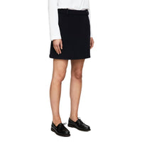 Jil Sander Yorkshire Wool Chevron Skirt in midnight - women's skirt - detail view