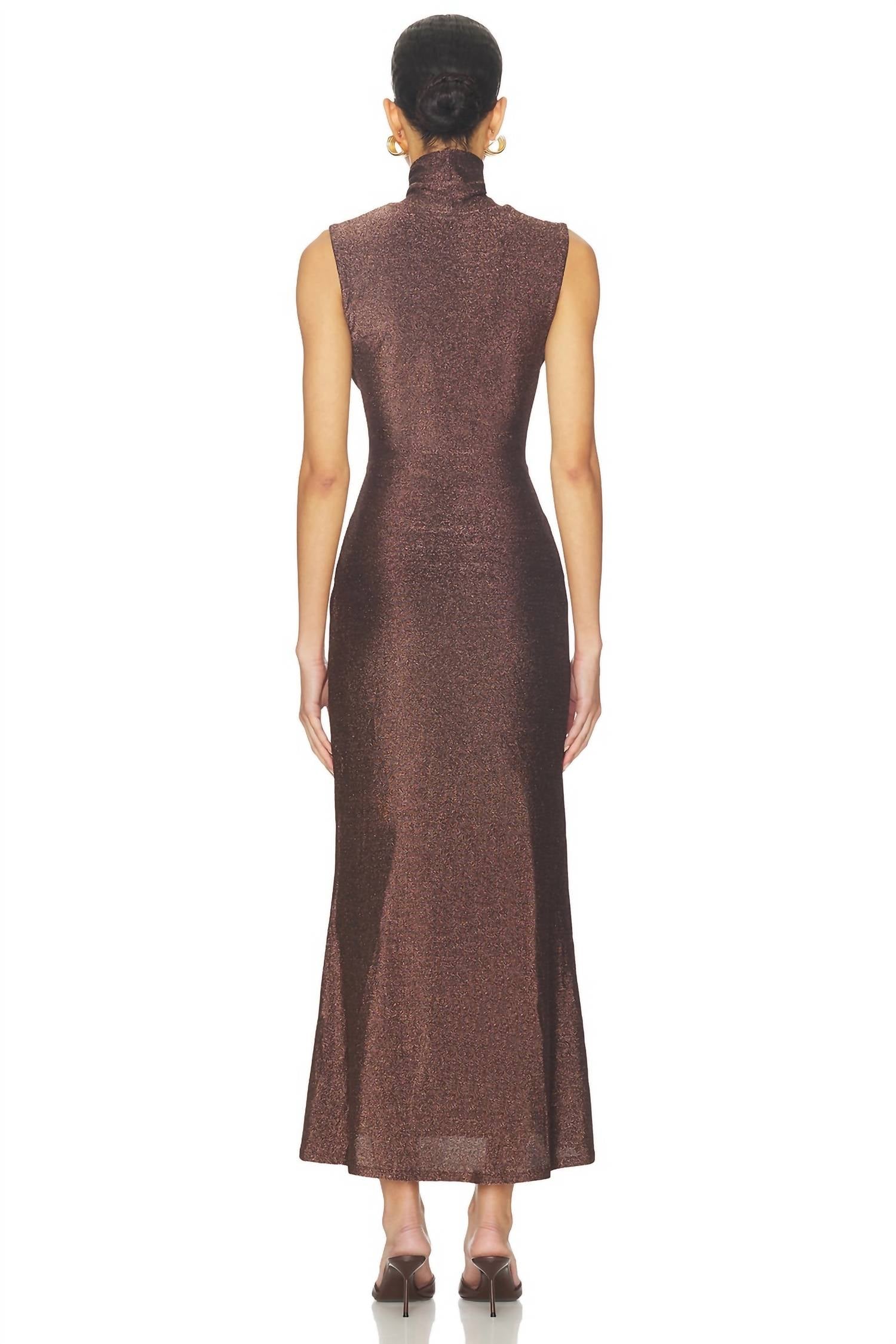 Astr - Riana Metallic Twist Front Dress