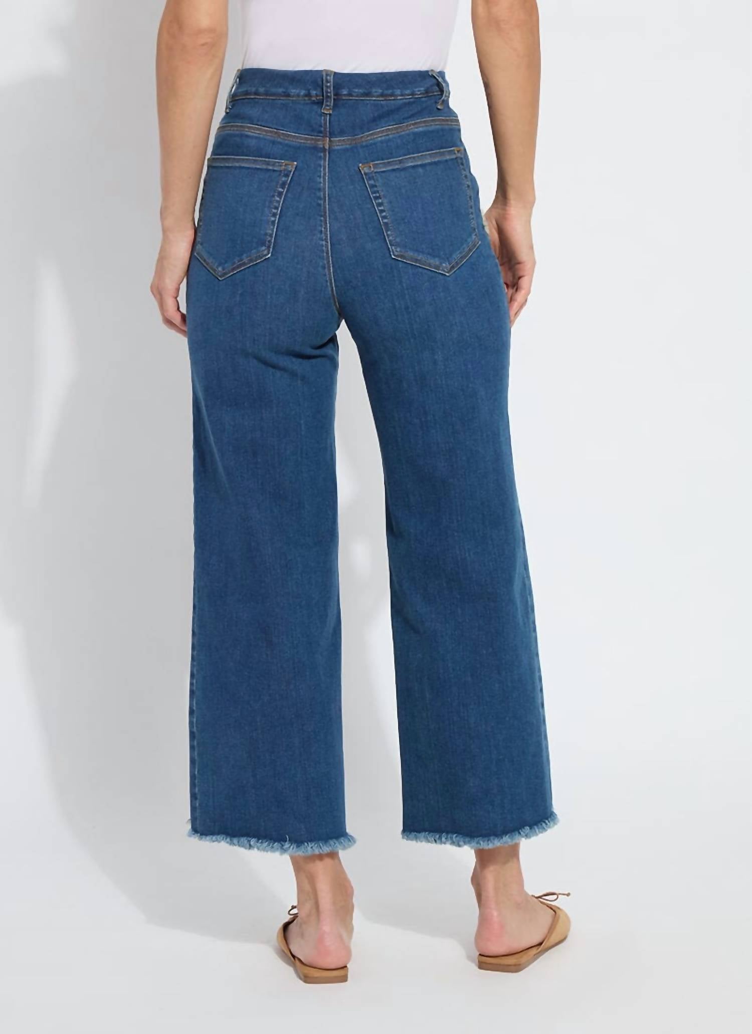 Lysse - Noah High Waist Crop Wide Fringe Denim Jeans