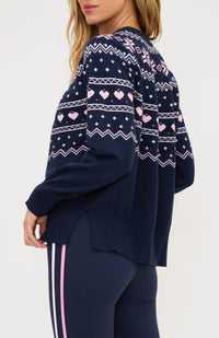 Beach Riot Elizabeth Sweater in snowy peak fairisle - women's sweater - alternate view