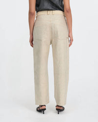 Mes Demoiselles - Micro Rhinestones Straight Leg Pants