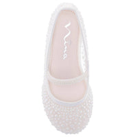 Nina - Girls' Pearl Mesh Ballet Flat Shoe