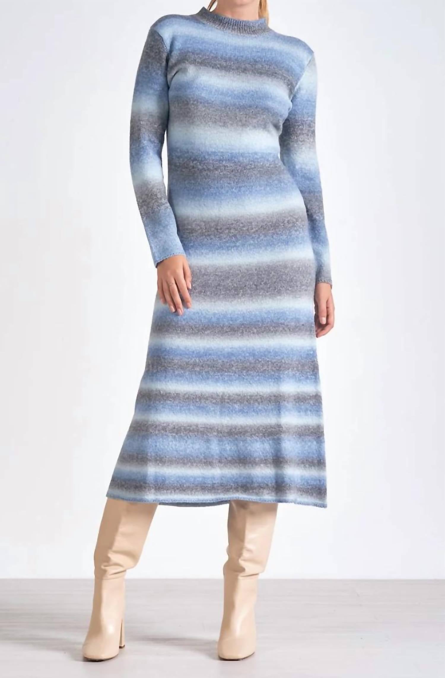 Elan - Long Sleeve Crew Dress