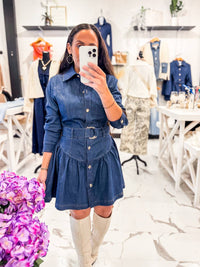 Edit By Nine - Women's Back To Work Denim Dress