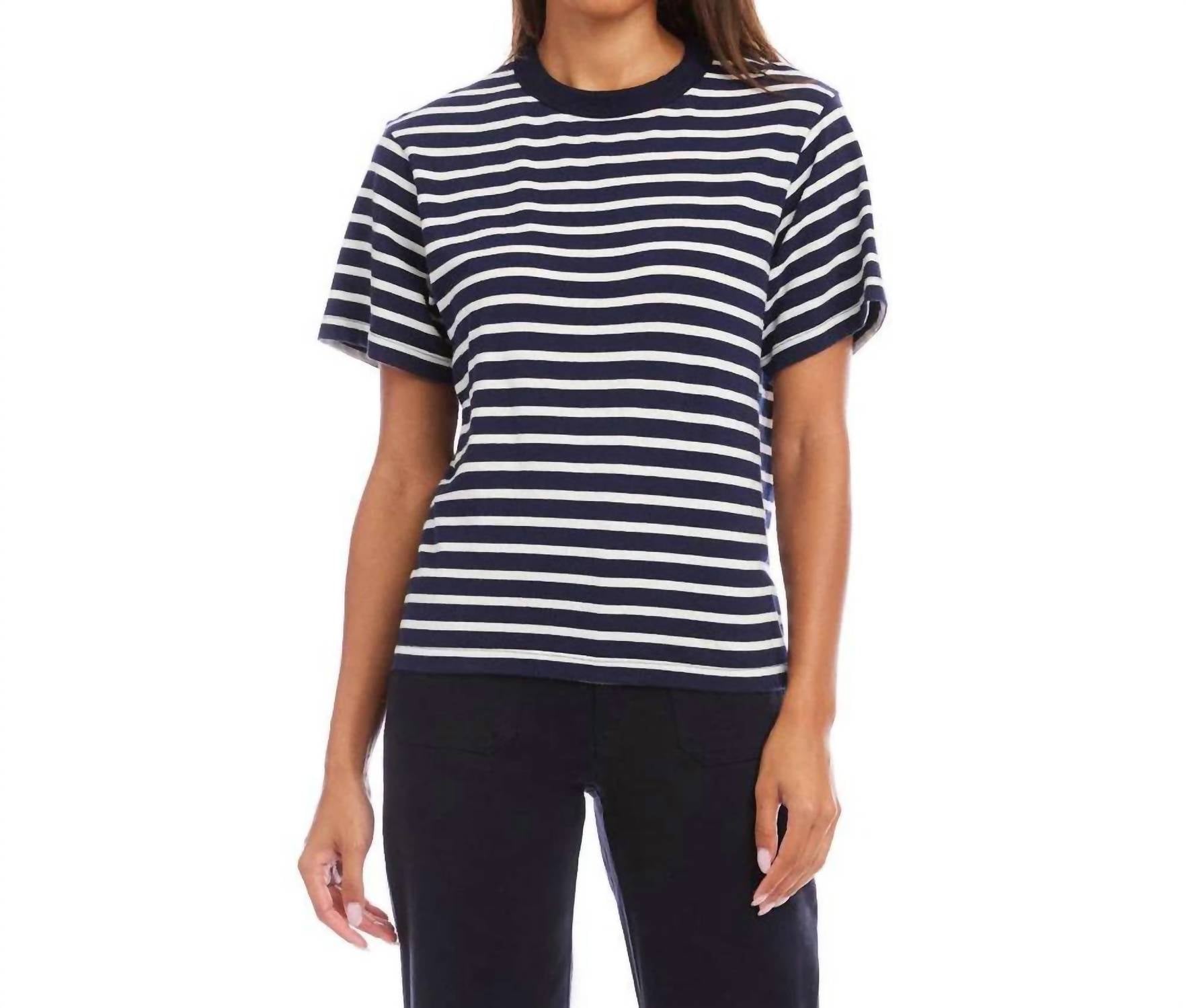 Karen Kane - Stripe Short Sleeve Top