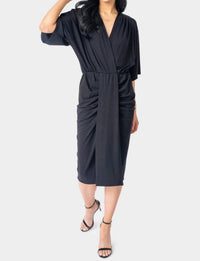 Gibsonlook - Jennifer Drape Front Luxe Knit Dress