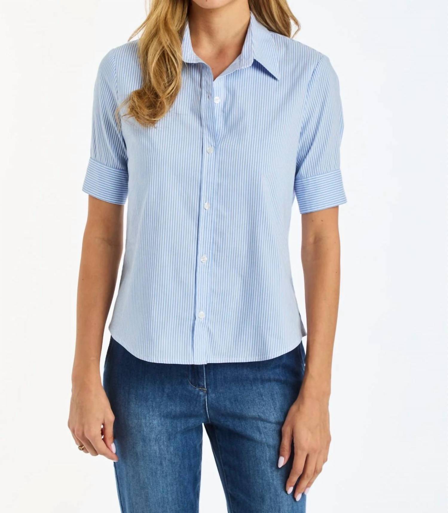 Drew - Lotus Button Down Top