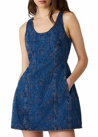Steve Madden - Lily-rose Embroidered Denim Mini Dress