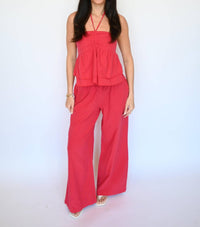 Vintage Havana - Deanna Textured Halter Top