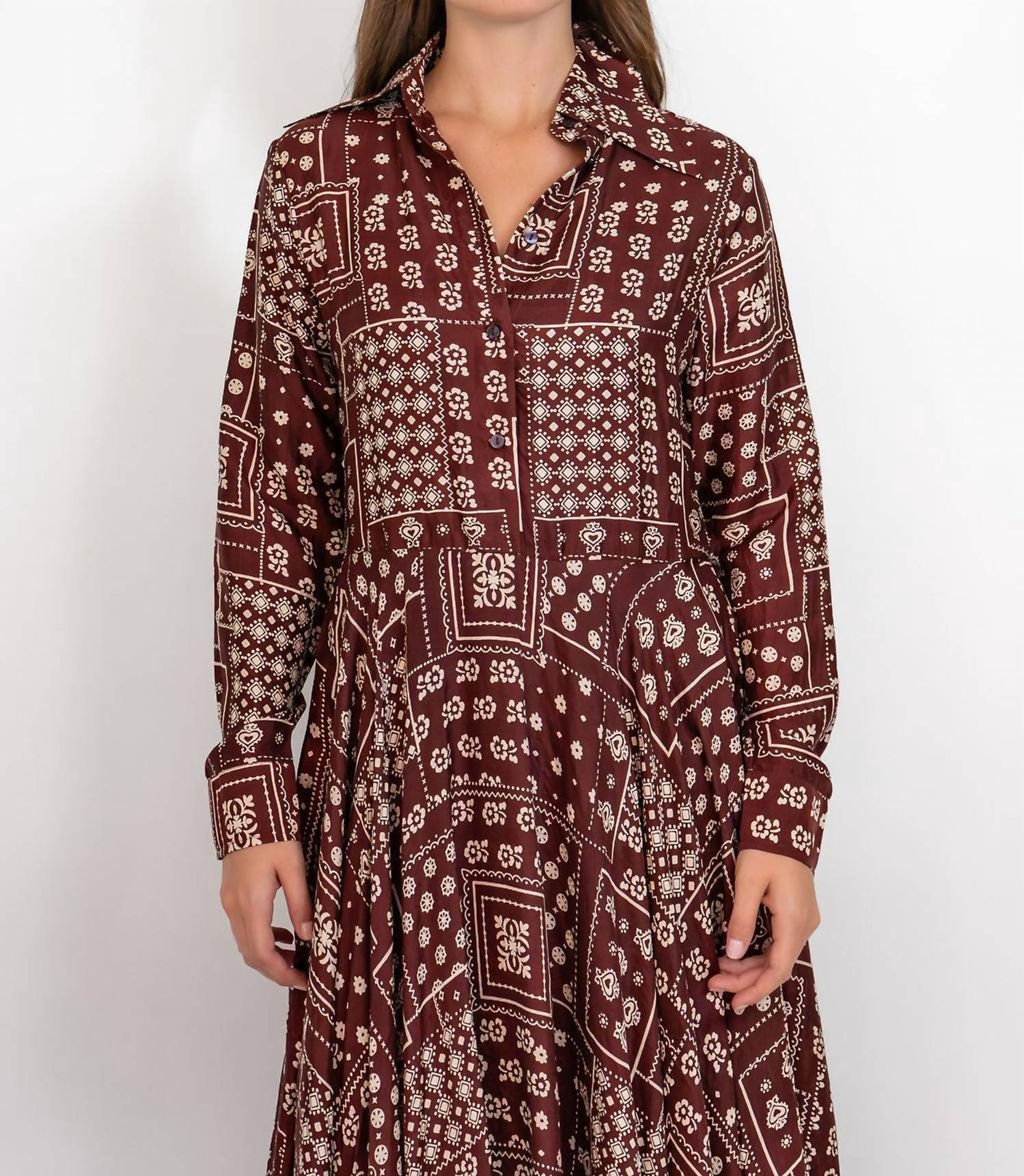 ALIX OF BOHEMIA Aelin Dress in brown - women's dress - view 5