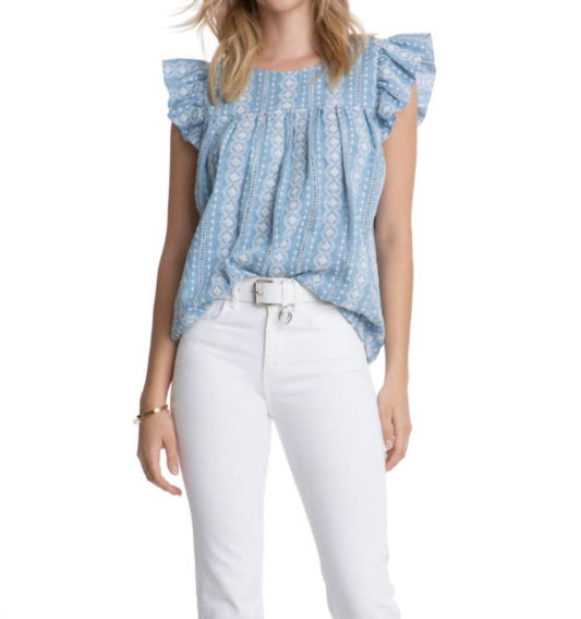 Eyelet Flutter Top