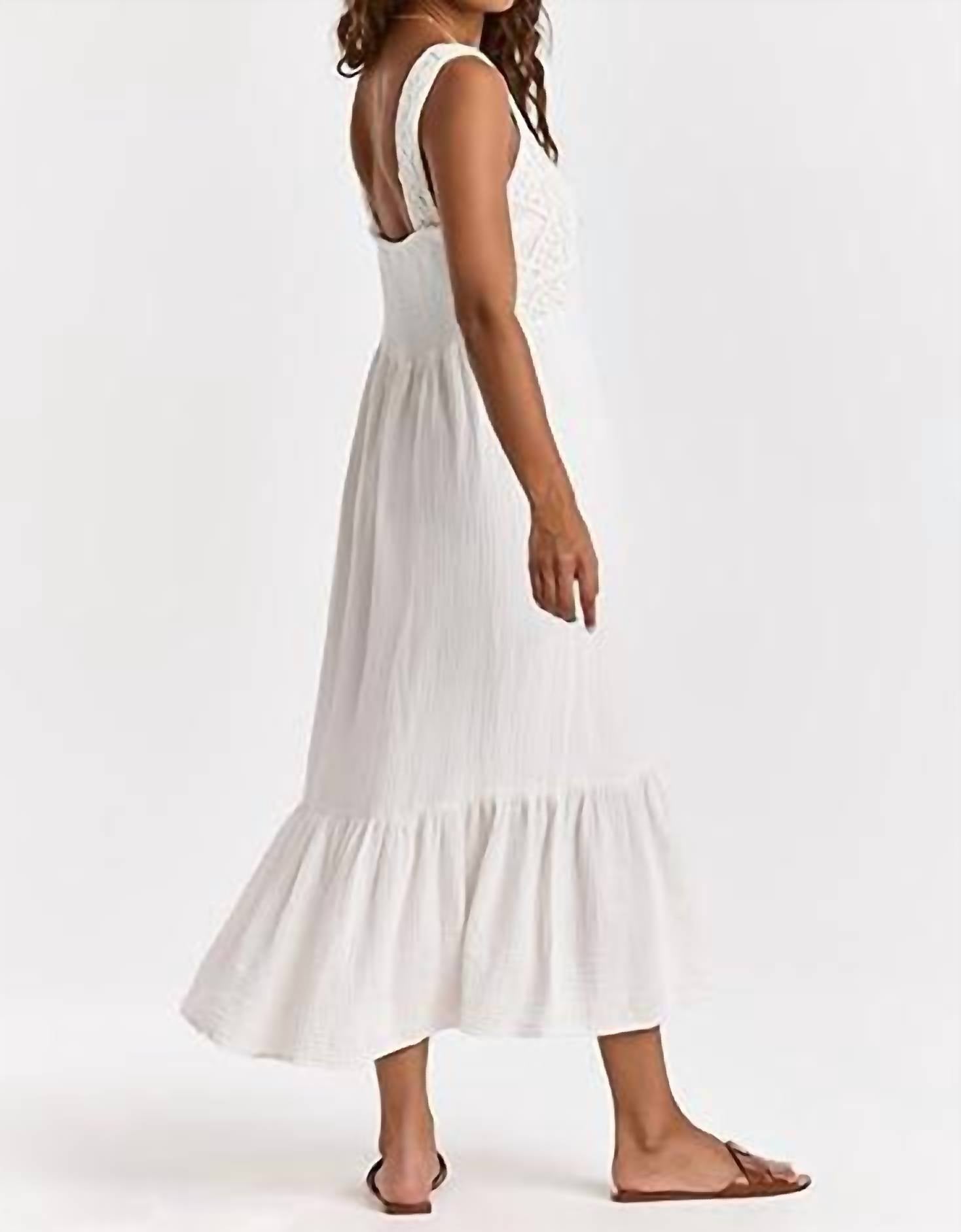 Dear John Denim - Chasity Embroidery Tank Midi Dress