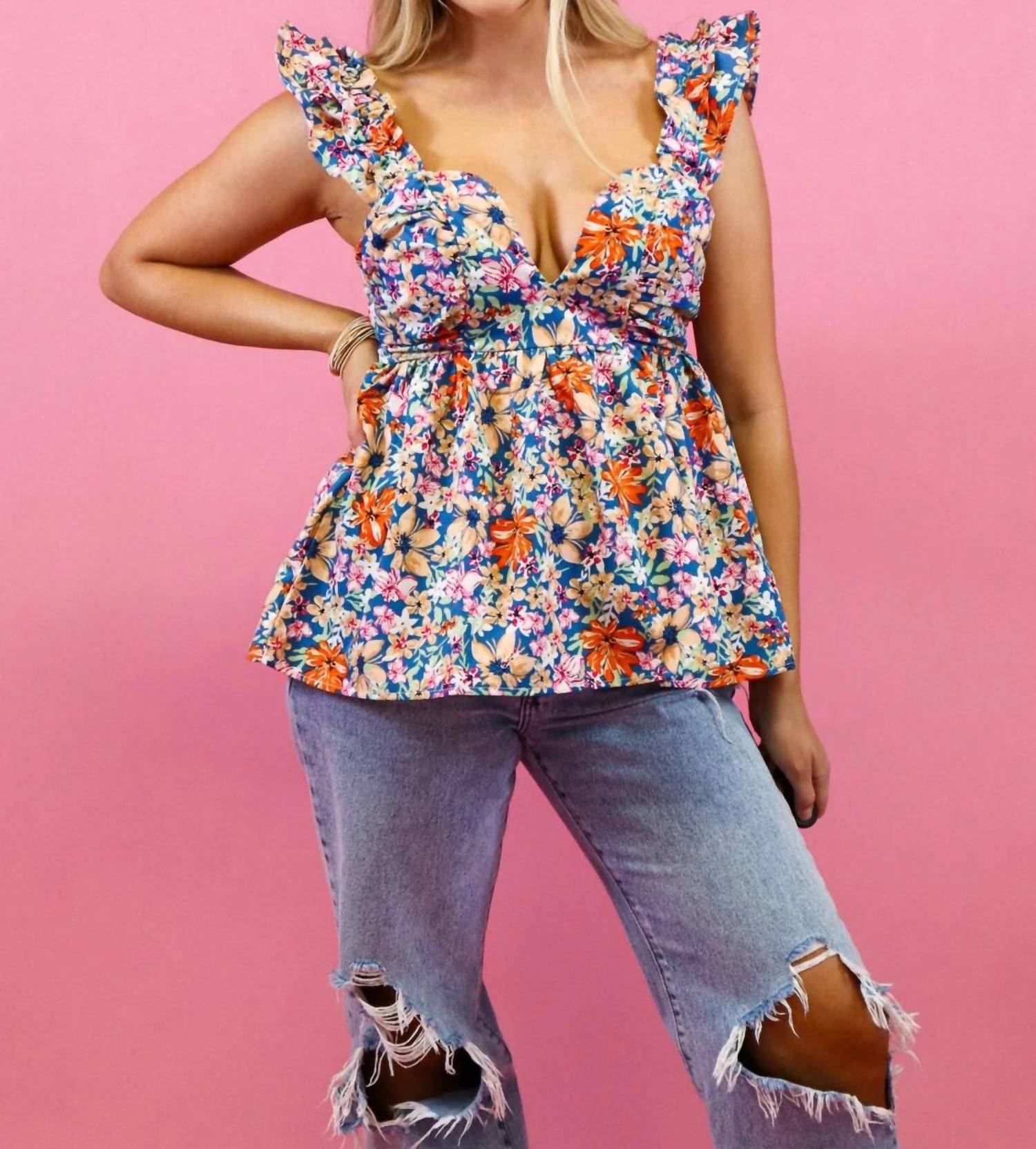 Willows - Sweetheart Peplum Top