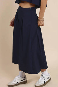 Sadie & Sage - Women's Ocean Calls Pleated Maxi Skirt