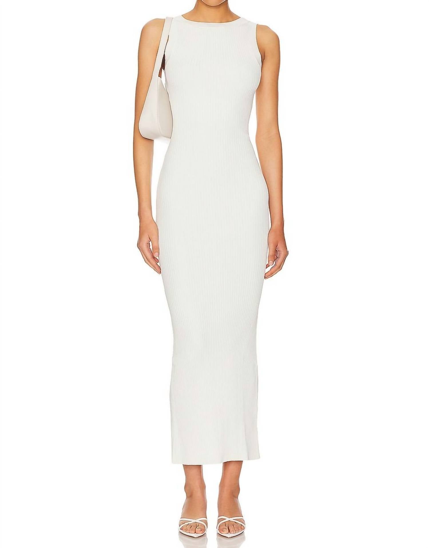 Good American - Ribbed Shine Midi Dress