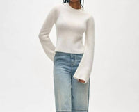 White + Warren - Cashmere Fluted Sleeve Top