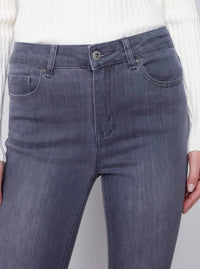 Charlie B - Asymmetrical Hem Bootcut Jean