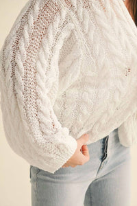 Miou Muse - Load Off Cable Knit Cardigan