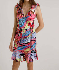 Hale Bob - Draped Ruffle Detail Above Knee Dress