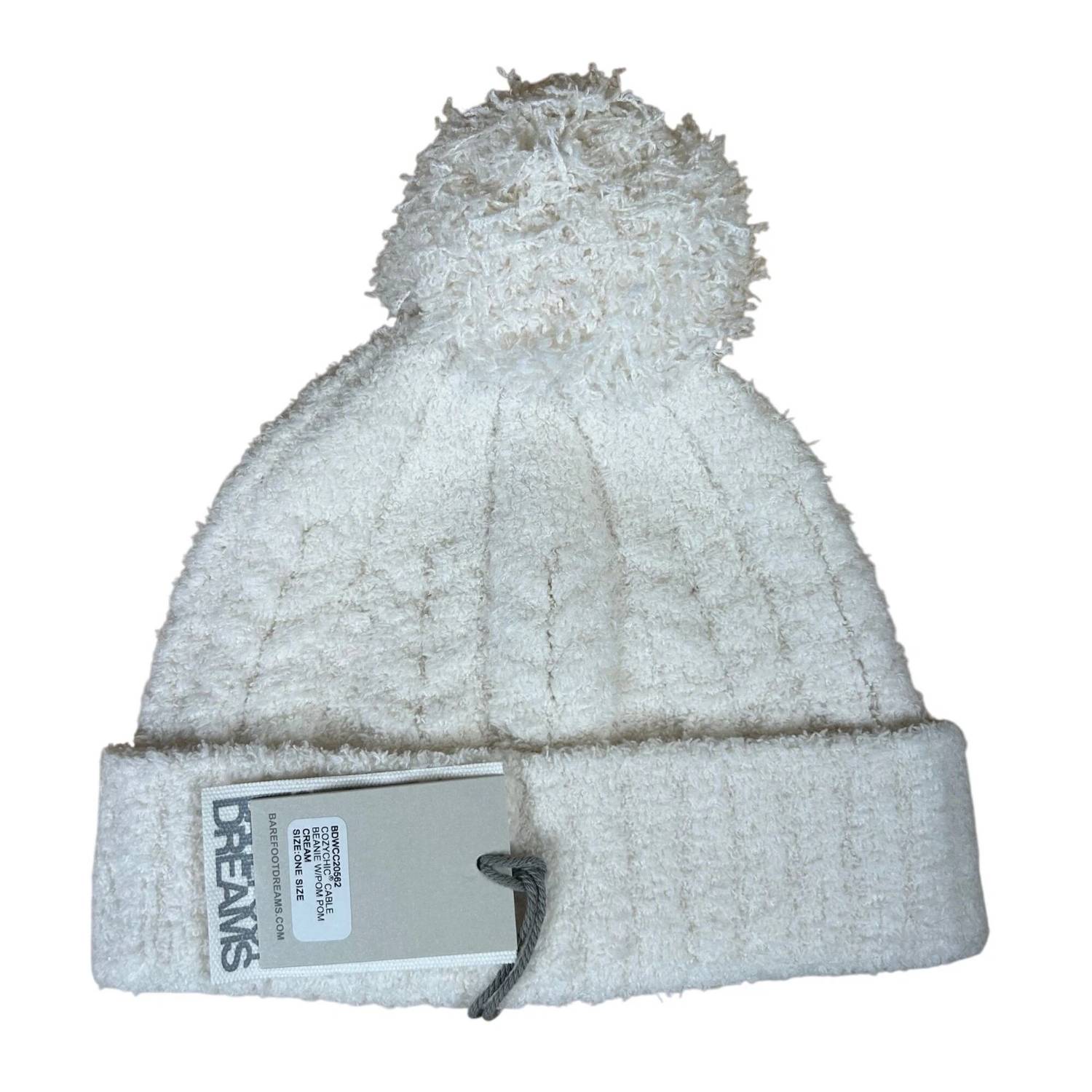 Barefoot Dreams - Cozy Chic Cable Beanie With Pom Pom