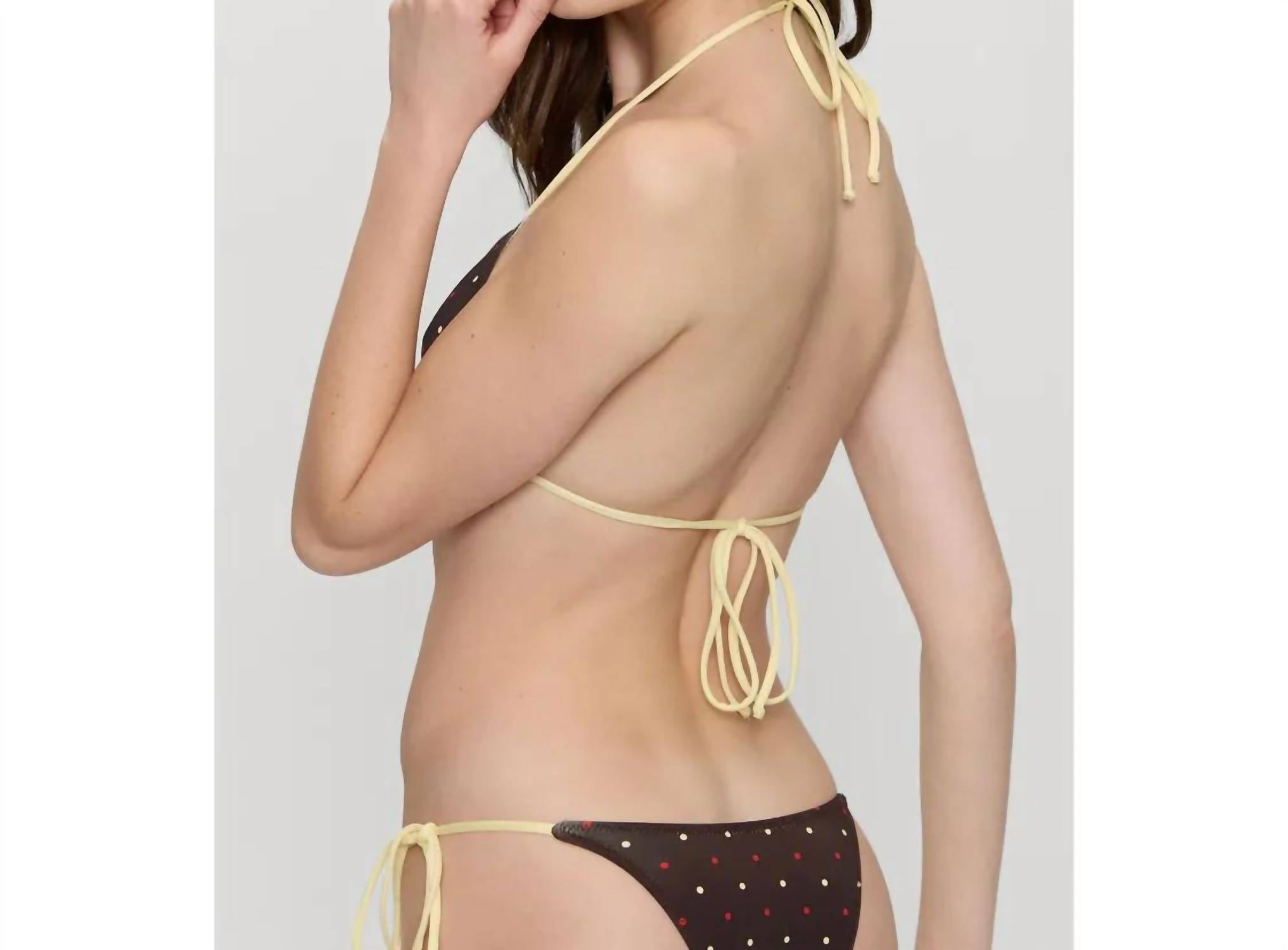 Frankies Bikinis - Nick Reversible Shine Bikini Top