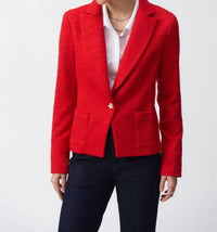 Joseph Ribkoff One Button Jacket in radiant red - women's jacket