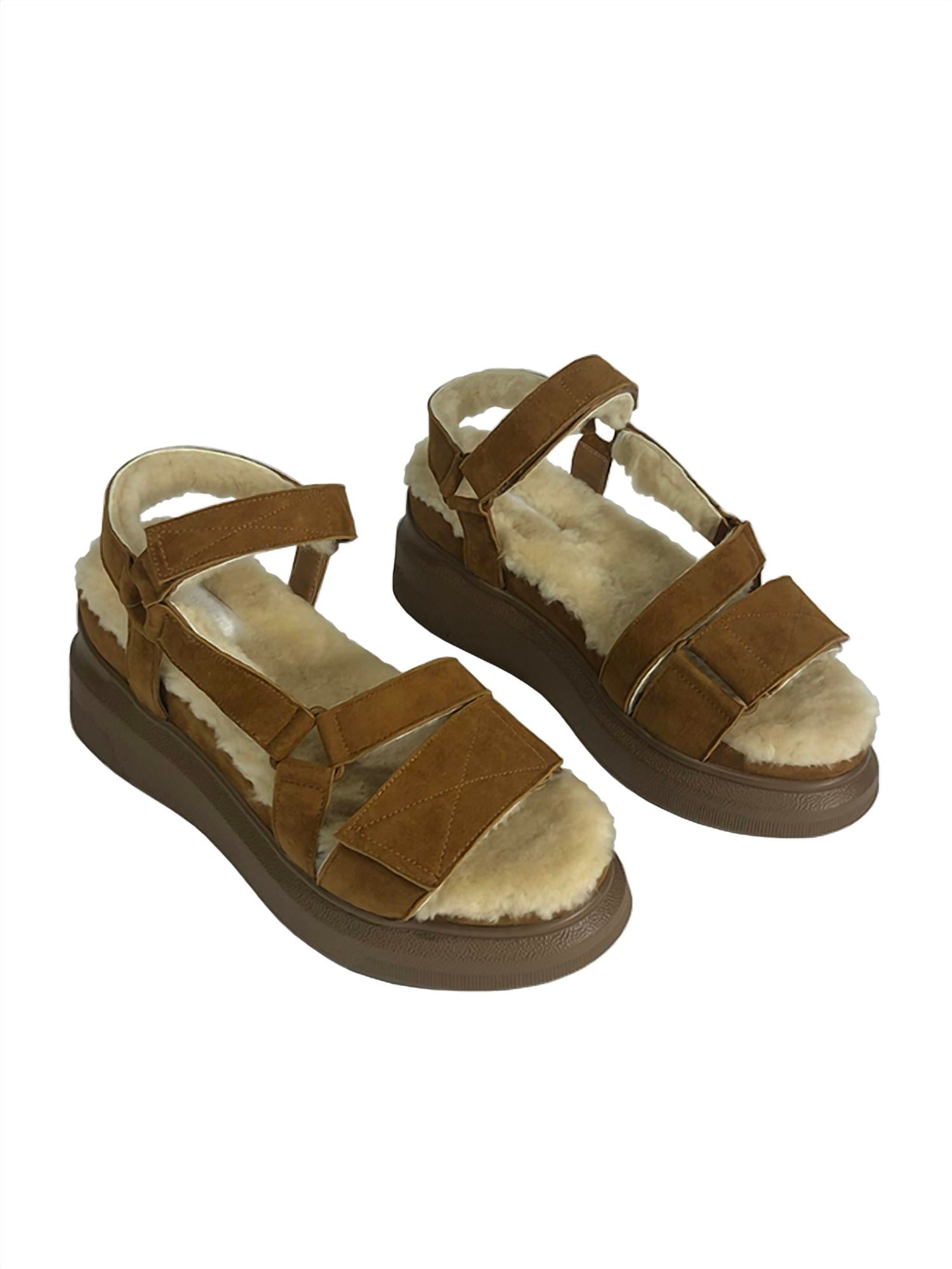 Suzanne Rae - Women's Shearling Sandals