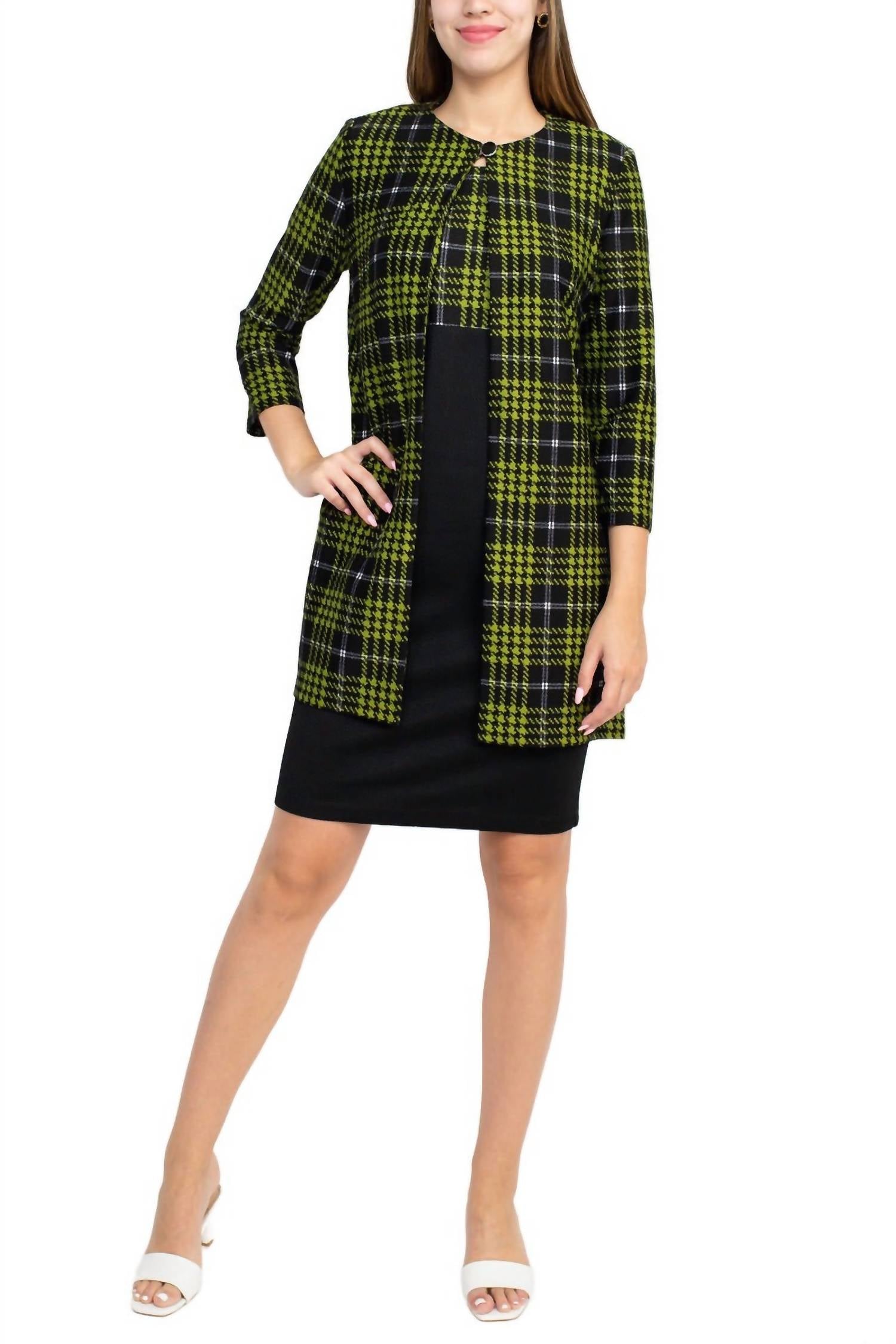 Danny & Nicole - Scoop Neck Sleeveless Knit Dress With Matching Jacket Set