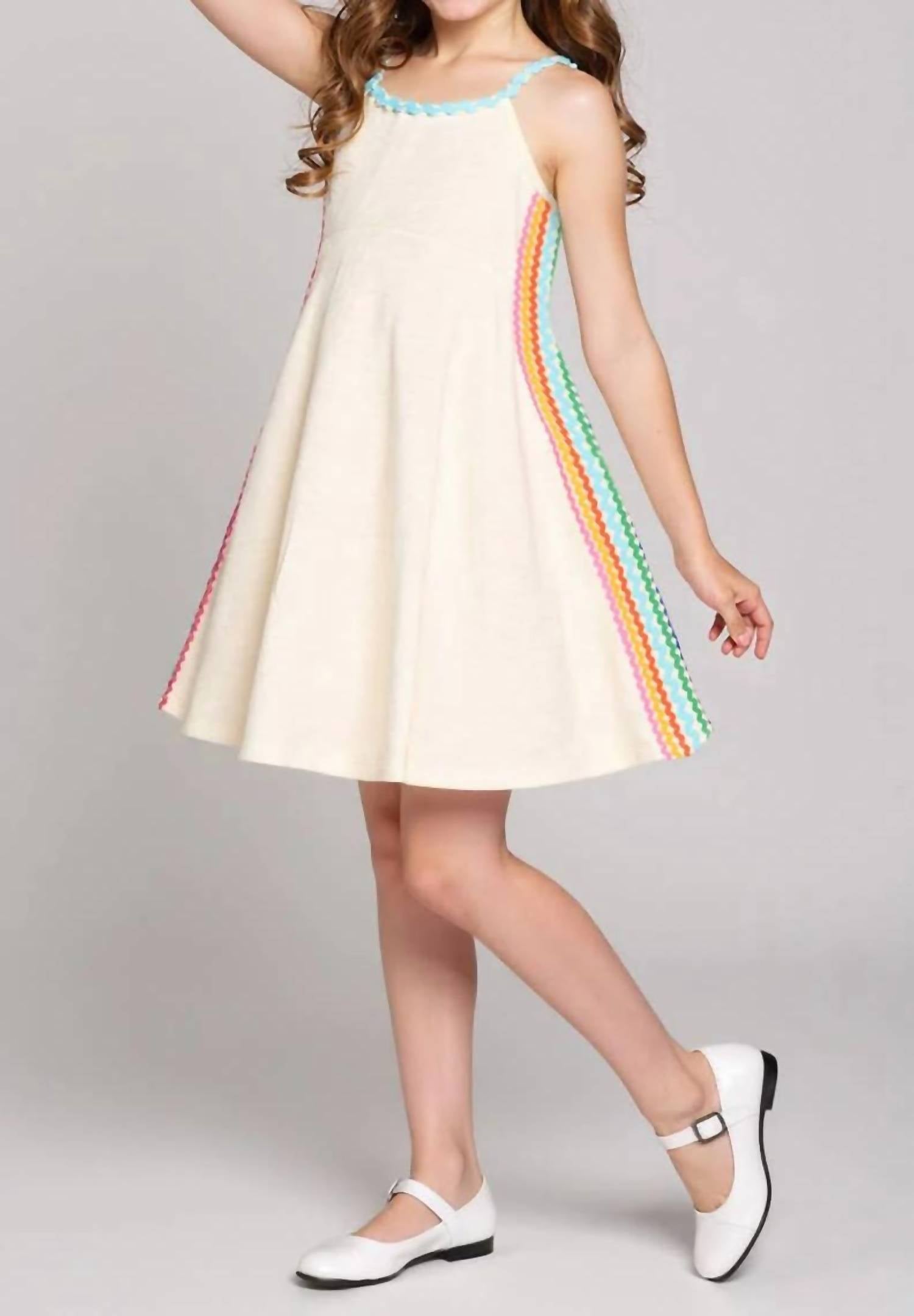 Hannah Banana - Girl's Fit & Flare Ric Rac Dress
