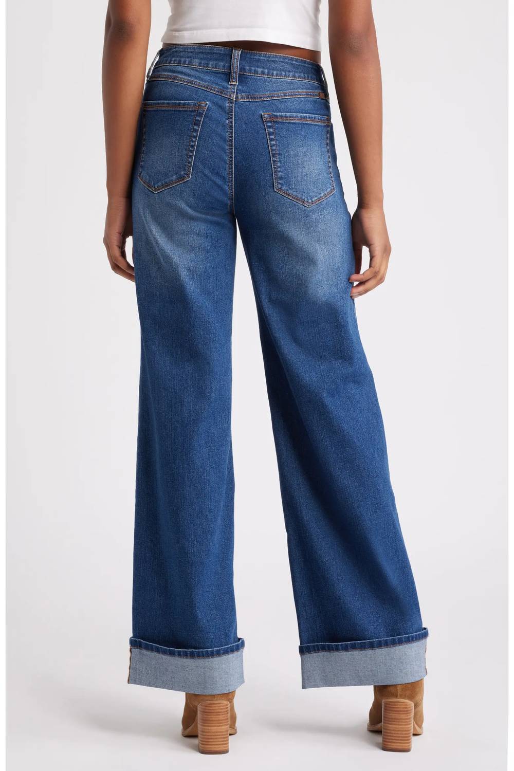 1822 Denim - Slim Wide Leg With Cuff Jeans