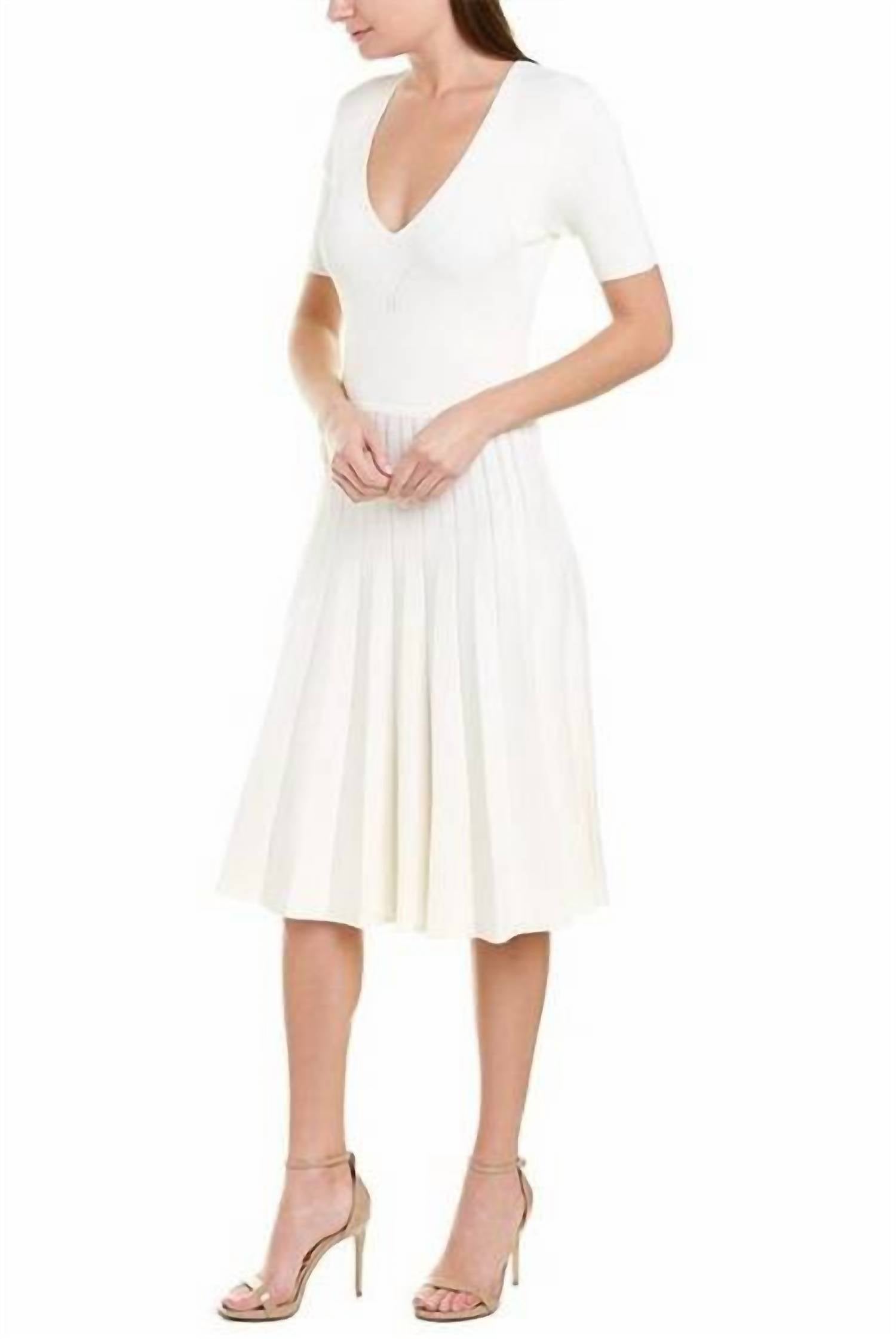 Jason Wu - SHINY VISCOSE V-NECK KNIT DRESS