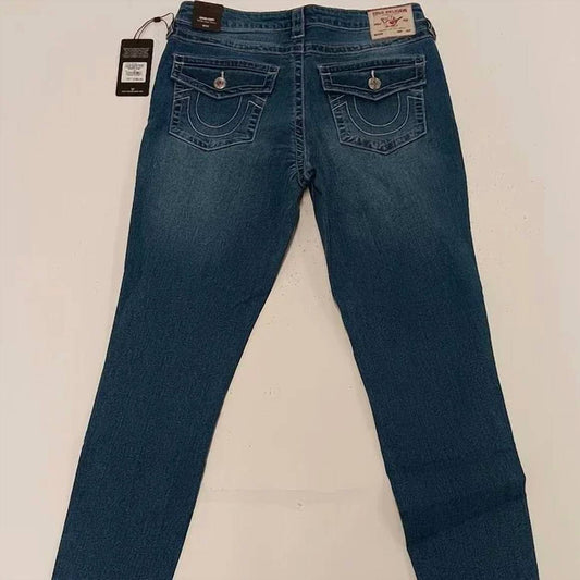 True Religion - Men's Jeannie Curvy Mid-rise Flap Super Skinny