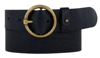 Amsterdam Heritage - Women's Vintage Round Buckle Leather Belt