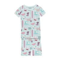 Kickee - Kids' Short Sleeve Pajama Set With Shorts