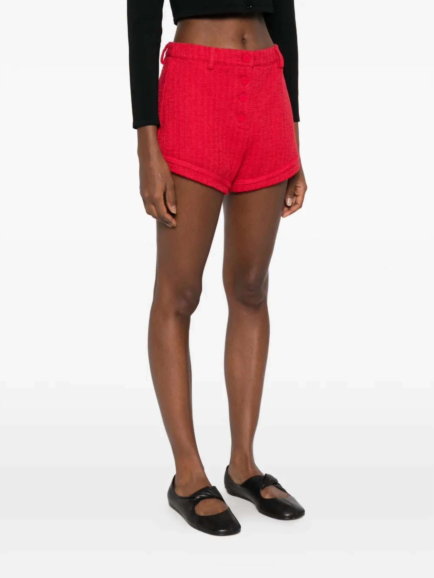 POSSE Jacqueline Shorts in scarlet 1 - women's shorts - detail view