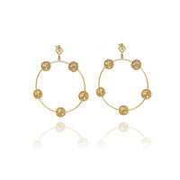 Georgina Jewelry - Women's Signature Sphere Dangle Hoops Earrings