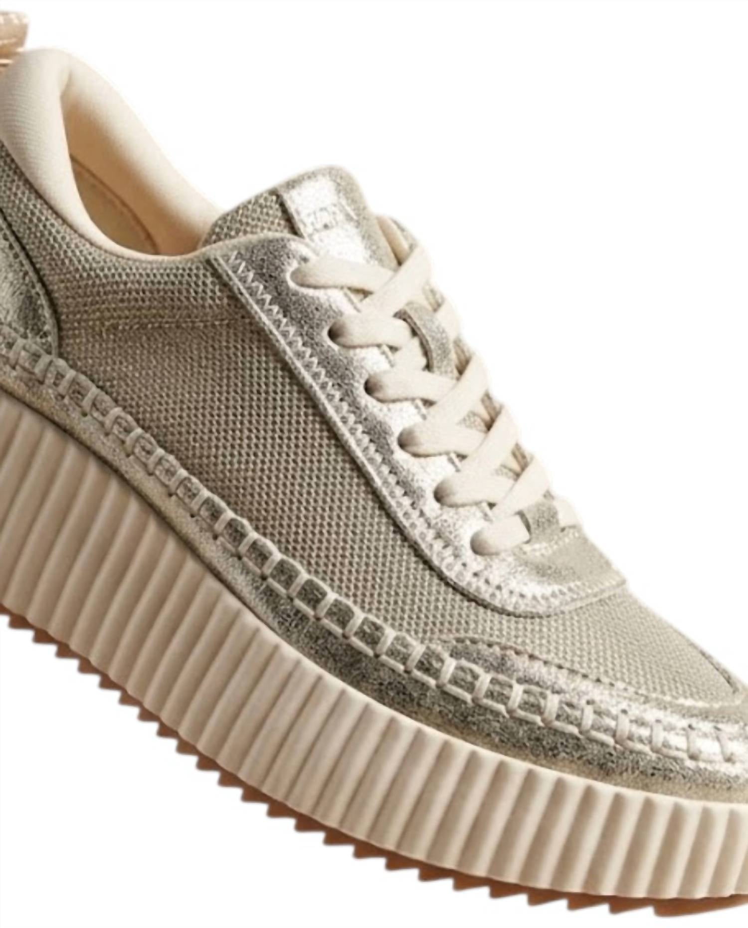 Dolce Vita Women's Chunky Sneakers in beige - women's sneaker - detail view